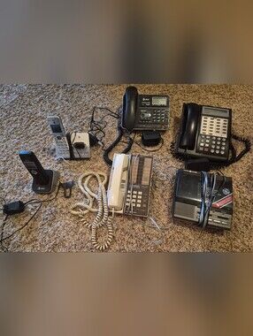 Vintage & Office Phone Lot: AT&T, Avaya, GE - Mixed Working/Non-Working As-Is